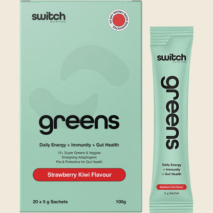 Switch Nutrition Greens Sachets Strawberry Kiwi 20x5g