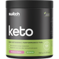 150g tub of Switch Nutrition Keto BHB Raspberry performance fuel with goBHB exogenous ketones on a white background.