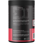 Back of a 500g tub of Switch Nutrition Refreshing Lime Creatine Monohydrate showing nutritional information.