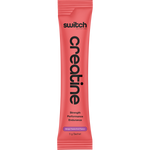 A 5g single-serve sachet of Switch Nutrition Mango Passionfruit Creatine Monohydrate on a white background.