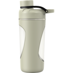 Sage green Switch Nutrition 800ml shaker bottle with a black lid and measurement window on a white background.