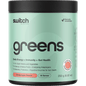 250g tub of Switch Nutrition Greens in Cloudy Apple flavor, a superfood powder for energy, immunity, and gut health.