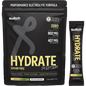 Box of 20 lemon lime Switch Nutrition Hydrate Perform sugar-free sachets with a single sachet and hydration icons.