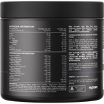 Back of Switch Nutrition Multi-Mag Raspberry tub showing nutrition facts, 320mg magnesium, and ingredients list.