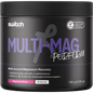 150g tub of Switch Nutrition Perform Multi-Mag Raspberry flavored magnesium supplement powder.