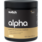 Switch Nutrition Alpha Male Support Formula 120 capsules bottle with a black label and green accents.