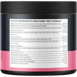 The back label of a Switch Nutrition Estro bottle, detailing ingredients, directions, and nutritional information.