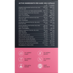 Back of Switch Nutrition Estro box with nutrition facts, ingredients, and directions for hormone support.