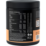 Back label of Switch Nutrition Amino EAA and BCAA 210g lemonade tub showing nutritional facts and ingredients.