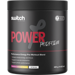 420g tub of Switch Nutrition Perform Power Pre-Workout Blend in Raspberry Lemonade flavor.