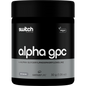 Switch Nutrition Alpha GPC 30g white tub with purple and black text on a clean label.