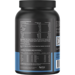 Back of Switch Nutrition WPI Vanilla Creme 900g tub with nutrition facts, ingredients, and directions.