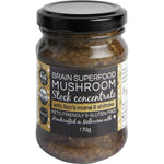 170g jar of The Broth Sisters Superfood Mushroom Stock Concentrate with Lion's Mane on a white background.
