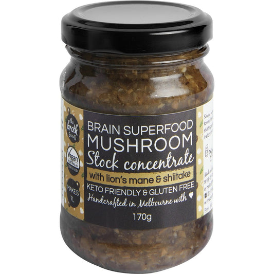 The Broth Sisters Stock Concentrate Superfood Mushroom with Lions Mane(makes 7 Litres) 170g