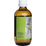 Side view of T.J. Clark Colloidal Silver 200ml bottle showing product features and benefits on a white label.