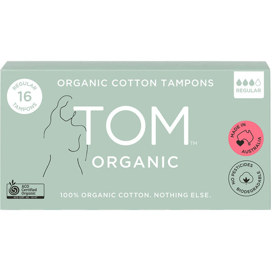 TOM Organic Tampons Regular 16 Pack (Pack of 12)