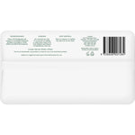 Bottom of Tooshies Eco Wipes 4-pack box with barcode, product dimensions, and contact information.