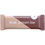 Single True Protein Bar in Rich Chocolate flavor packaging on a white background.
