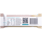 Back of True Protein Toasted Coconut Bar wrapper showing nutrition facts, ingredients, and allergen information.