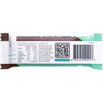 Back of True Protein Choc Mint bar wrapper showing nutrition facts, ingredients, and allergen information.