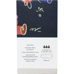 Side view of a Tsuno Overnight Bamboo Pads 8-pack box featuring colorful botanical patterns on a white background.