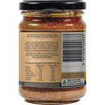 Right side of a 240g Turban Chopsticks Butter Chicken Curry Paste jar showing ingredients and nutritional information.