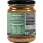 Right side of a Turban Chopsticks Korma Curry Paste 240g jar showing nutrition facts and ingredients.