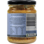 Side view of Turban Chopsticks Nasi Goreng Balinese 240g jar showing nutritional facts and ingredients.