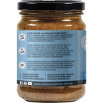Side view of a Turban Chopsticks Rendang Curry Paste 240g jar featuring an orange label and recipe instructions.
