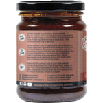 Left side of Turban Chopsticks Sambal Vegan Curry Paste 240g jar showing ingredients and nutritional info.