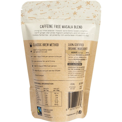 The Fresh Chai Co. Vegan Caffeine Free Masala Long Soaked Chai 125g Payless 4 Organics