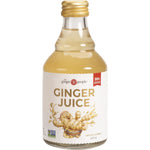 237ml glass bottle of The Ginger People 99% Ginger Juice on a white background.