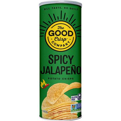 The Good Crisp Company Potato Crisps Spicy Jalapeno 160g (Pack of 8) Payless 4 Organics