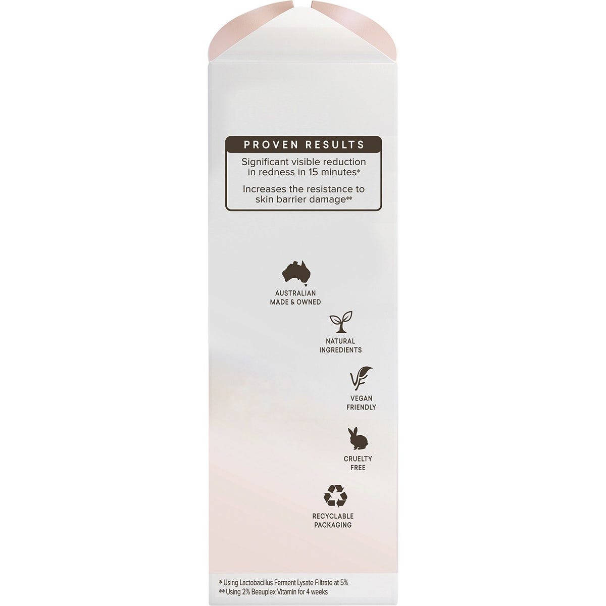 Right side of a Jojoba Milk serum box showing a detailed list of ingredients and manufacturer information.