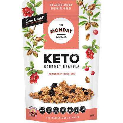 The Monday Food Co. Keto Gourmet Granola Cranberry Clusters 300g Payless 4 Organics
