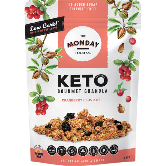 The Monday Food Co. Keto Gourmet Granola Cranberry Clusters 800g Payless 4 Organics