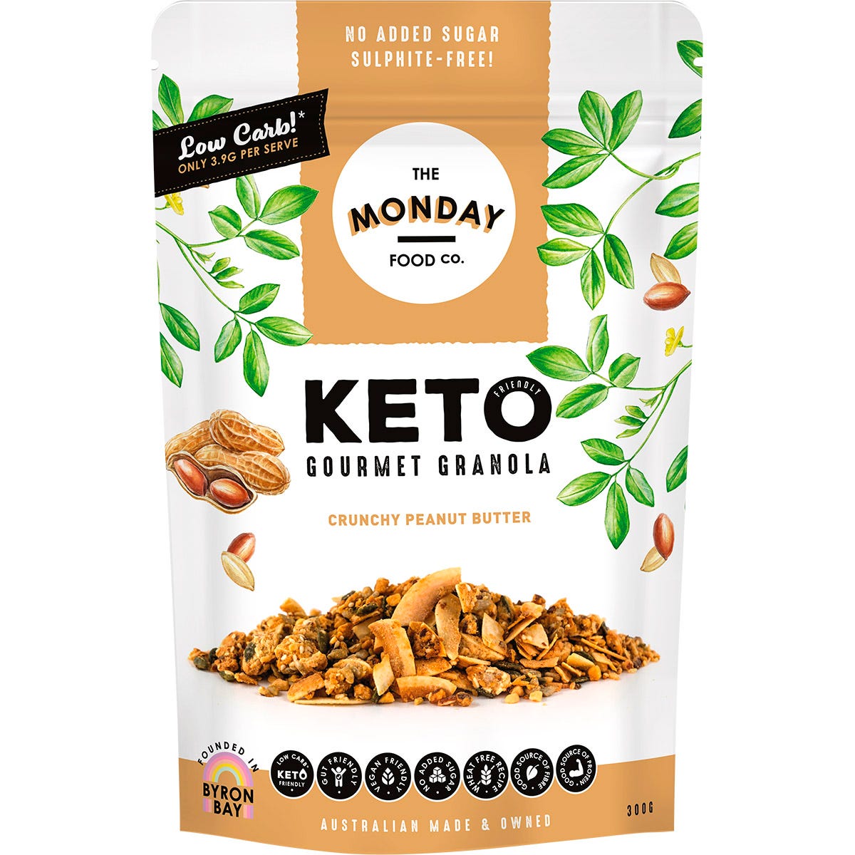 The Monday Food Co. Keto Gourmet Granola Crunchy Peanut Butter 300g Payless 4 Organics
