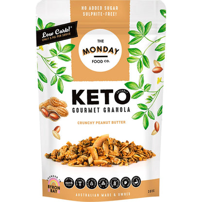 The Monday Food Co. Keto Gourmet Granola Crunchy Peanut Butter 300g Payless 4 Organics