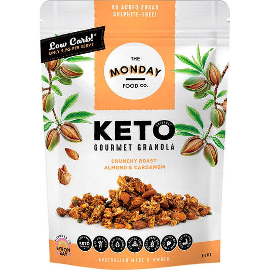 The Monday Food Co. Keto Gourmet Granola Crunchy Roast Almond & Cardamon 800g Payless 4 Organics