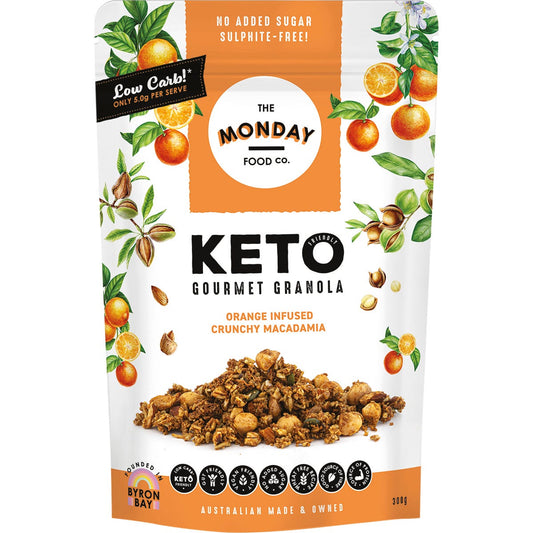 The Monday Food Co. Keto Gourmet Granola Orange Infused Crunchy Macadamia 300g Payless 4 Organics