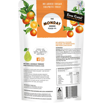 The Monday Food Co. Keto Gourmet Granola Orange Infused Crunchy Macadamia 300g Payless 4 Organics