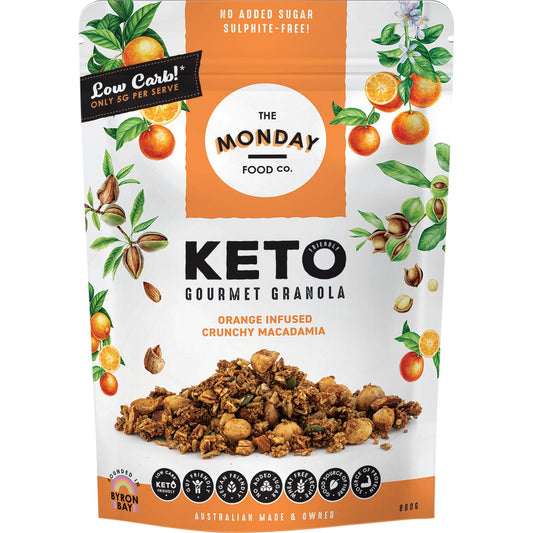The Monday Food Co. Keto Gourmet Granola Orange Infused Crunchy Macadamia 800g Payless 4 Organics