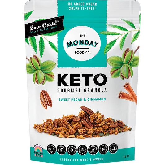 The Monday Food Co. Keto Gourmet Granola Sweet Cinnamon Pecan 800g Payless 4 Organics