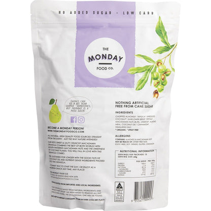 The Monday Food Co. Keto Gourmet Granola Sweet Crunchy Macadamia Clusters 800g Payless 4 Organics