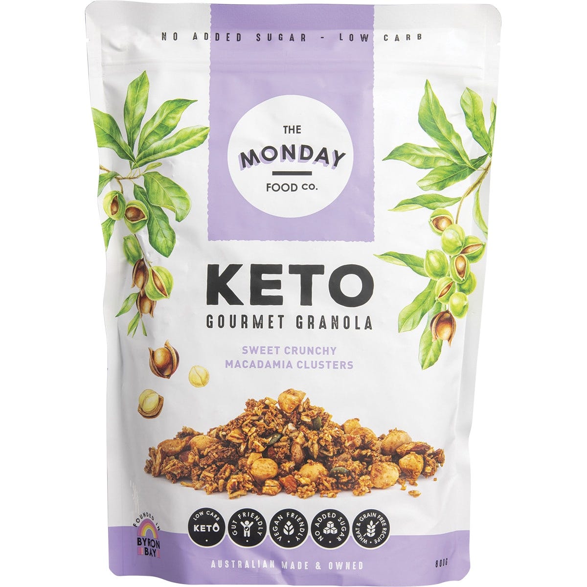 The Monday Food Co. Keto Gourmet Granola Sweet Crunchy Macadamia Clusters 800g Payless 4 Organics