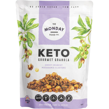 The Monday Food Co. Keto Gourmet Granola Sweet Crunchy Macadamia Clusters 800g Payless 4 Organics