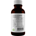 Right side of Native Vanilla Pure Vanilla Extract 100ml bottle showing supplemental facts and directions.