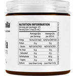 Right side of Native Vanilla 118ml Vanilla Bean Paste glass bottle showing supplemental facts and a barcode.