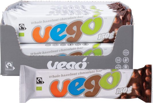 Vego Whole Hazelnut Chocolate Bar 150g (Pack of 20)