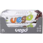 Vego Whole Hazelnut Chocolate Bar 150g retail display box containing 20 individually wrapped bars.